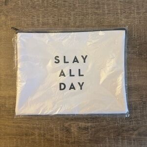 Milly White Clutch with Black Details